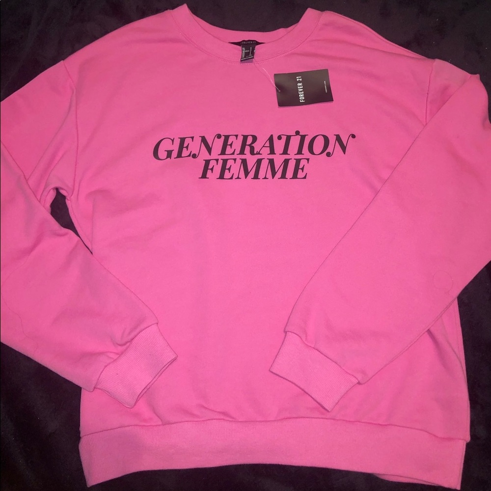 ⭐️NWT forever 21 pink sweatshirt